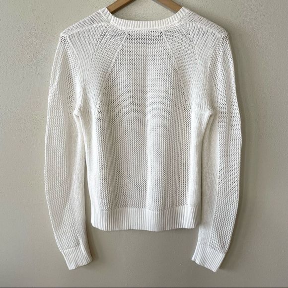 Athleta White Knitted Light Sweater - Size: Medium - Picture 2 of 10
